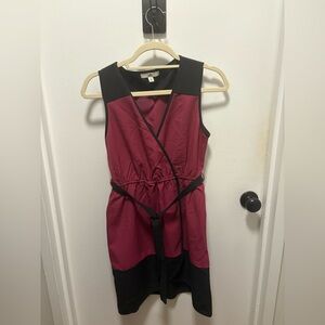 Ya Los Angeles Black and Red Midi Dress